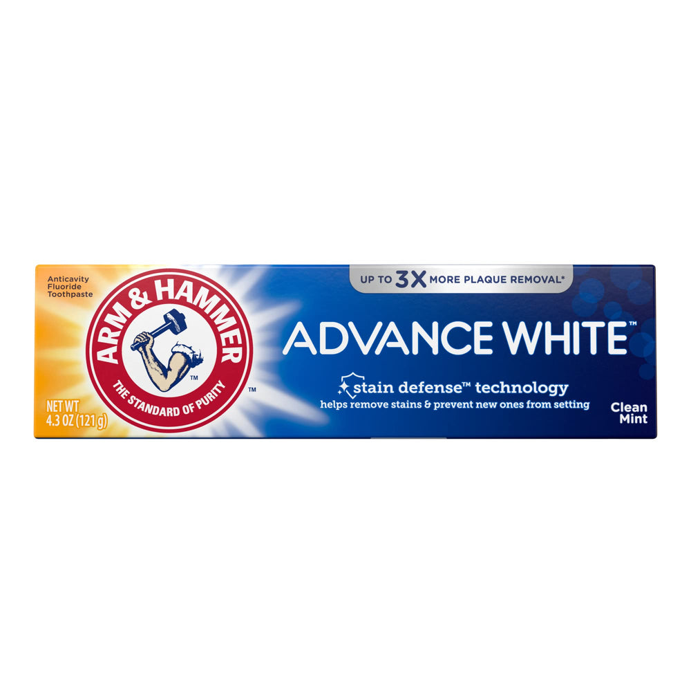 Arm & Hammer Advance White Extreme Whitening toothpaste box - front view