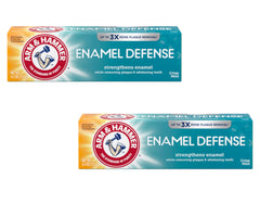 Front view of ARM & HAMMER Enamel Defense Fluoride Toothpaste Fresh Mint 4.3 oz 2-pack