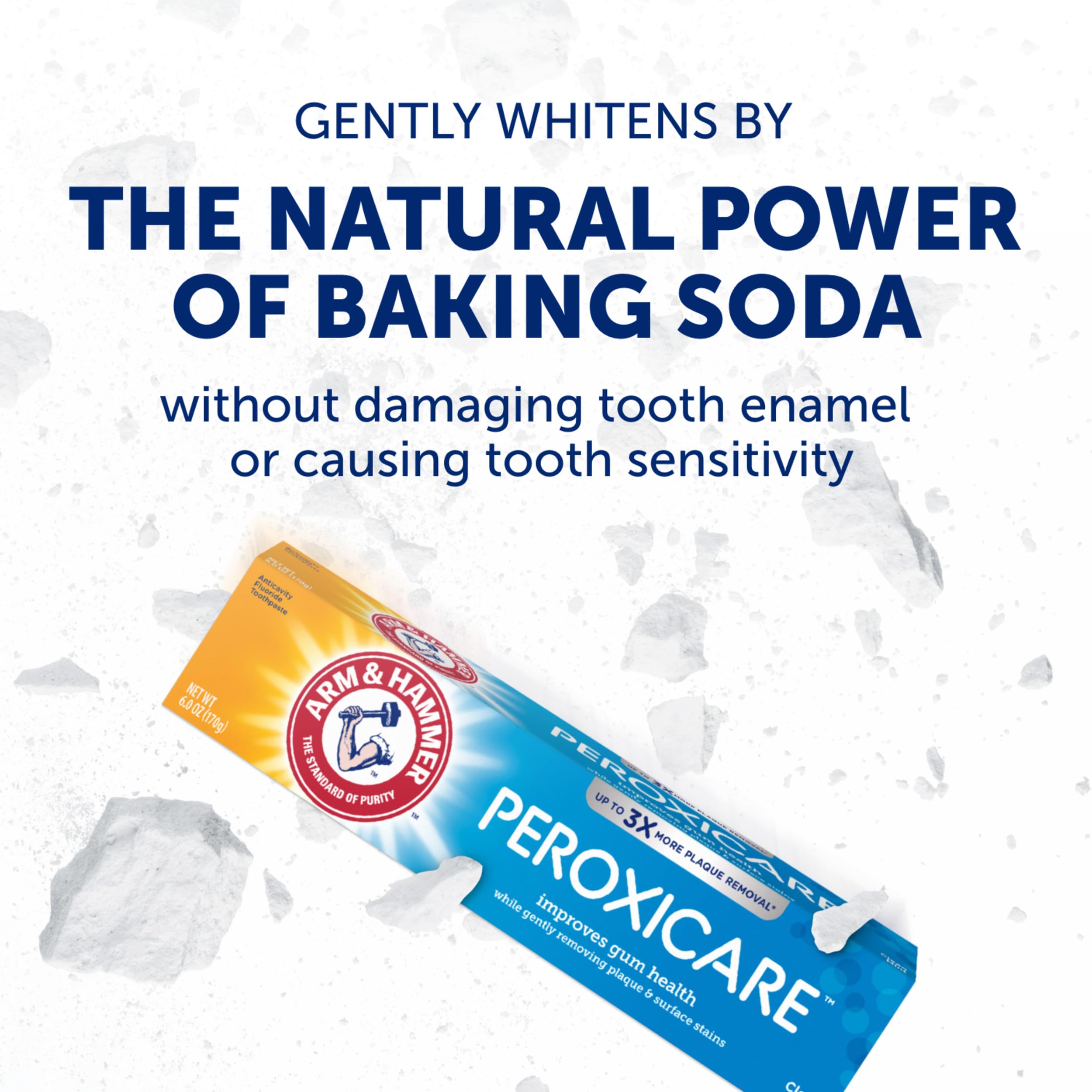 Foil seal on ARM & HAMMER Peroxicare toothpaste tube