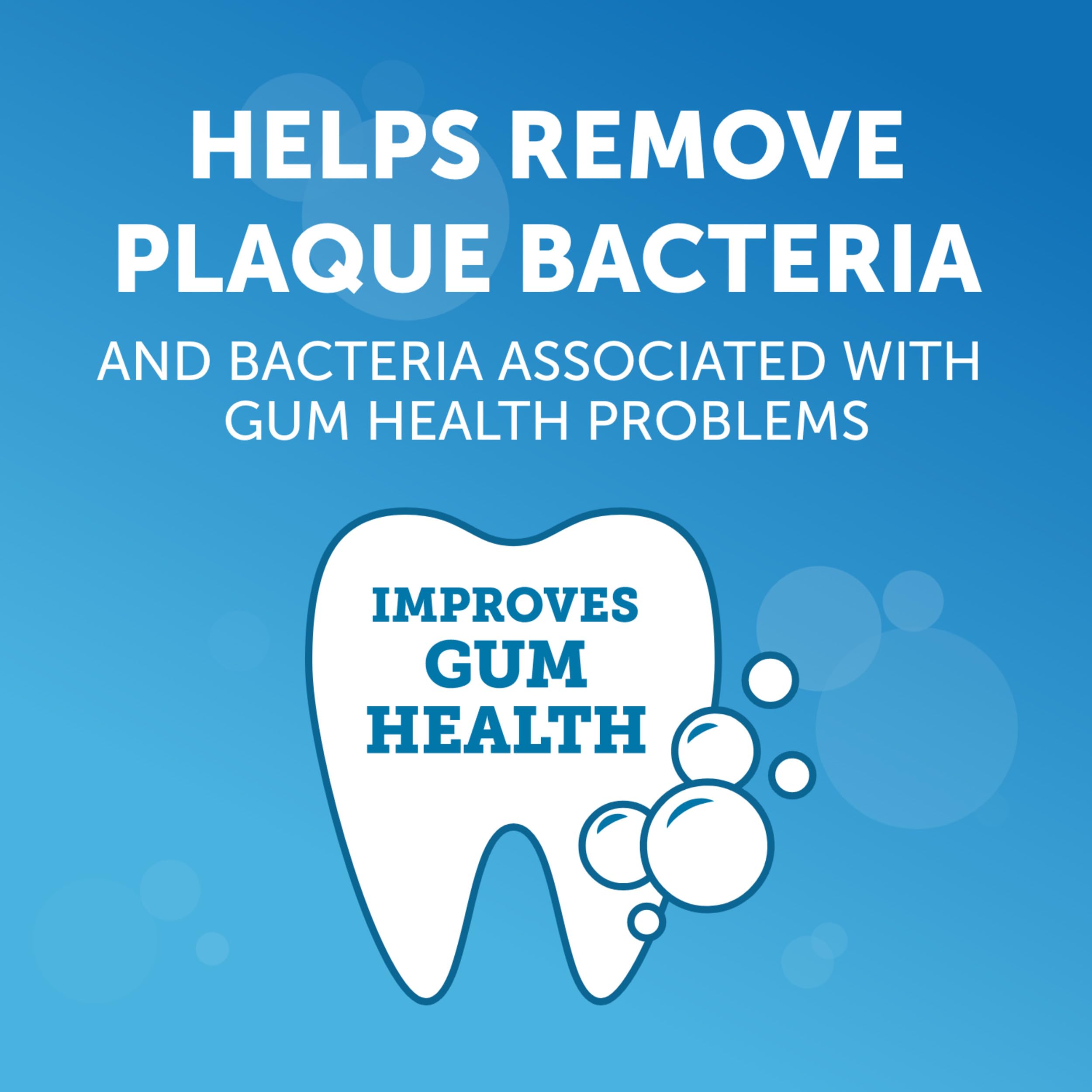 Graphic highlighting gum health benefits of Peroxicare toothpaste