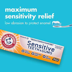 Baking soda enamel protection icon on packaging