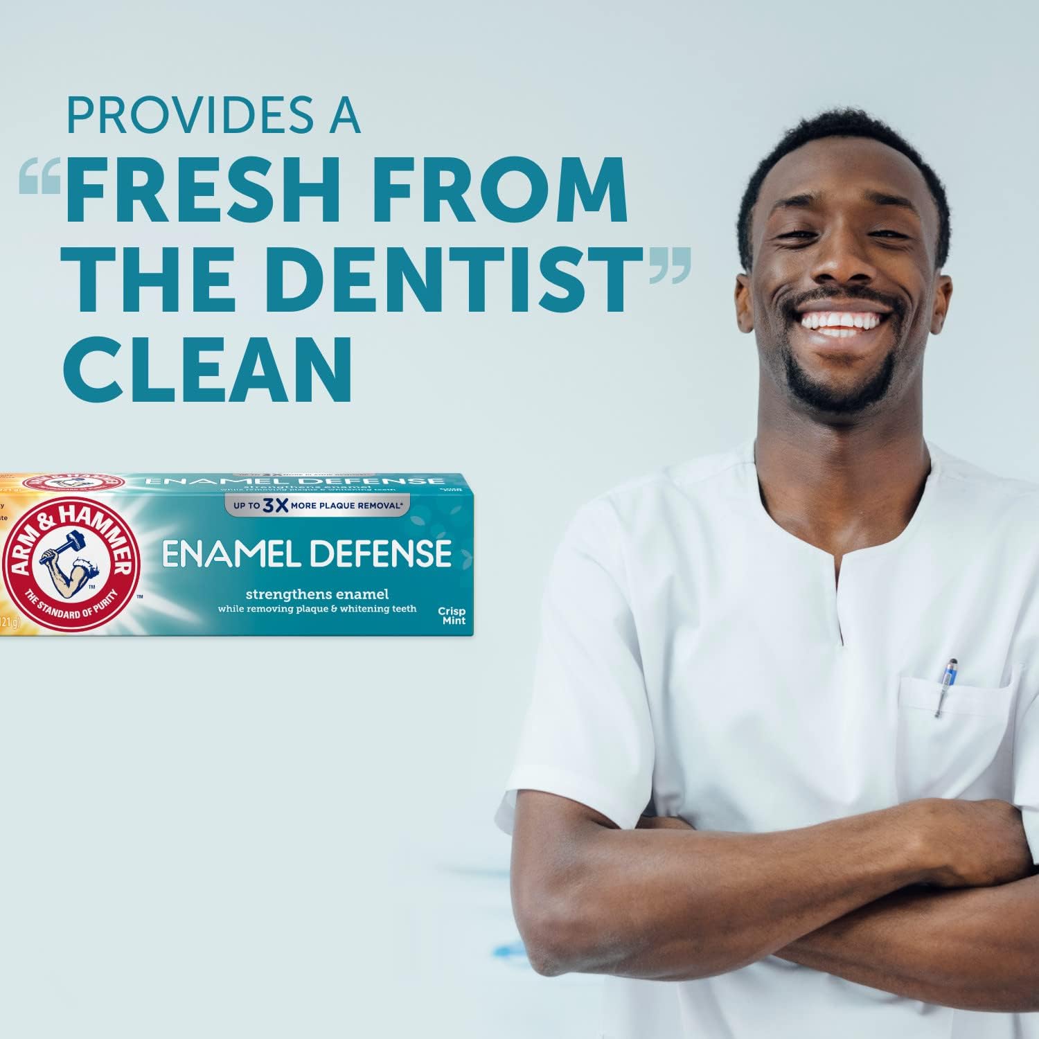 Baking soda power highlighted on tube