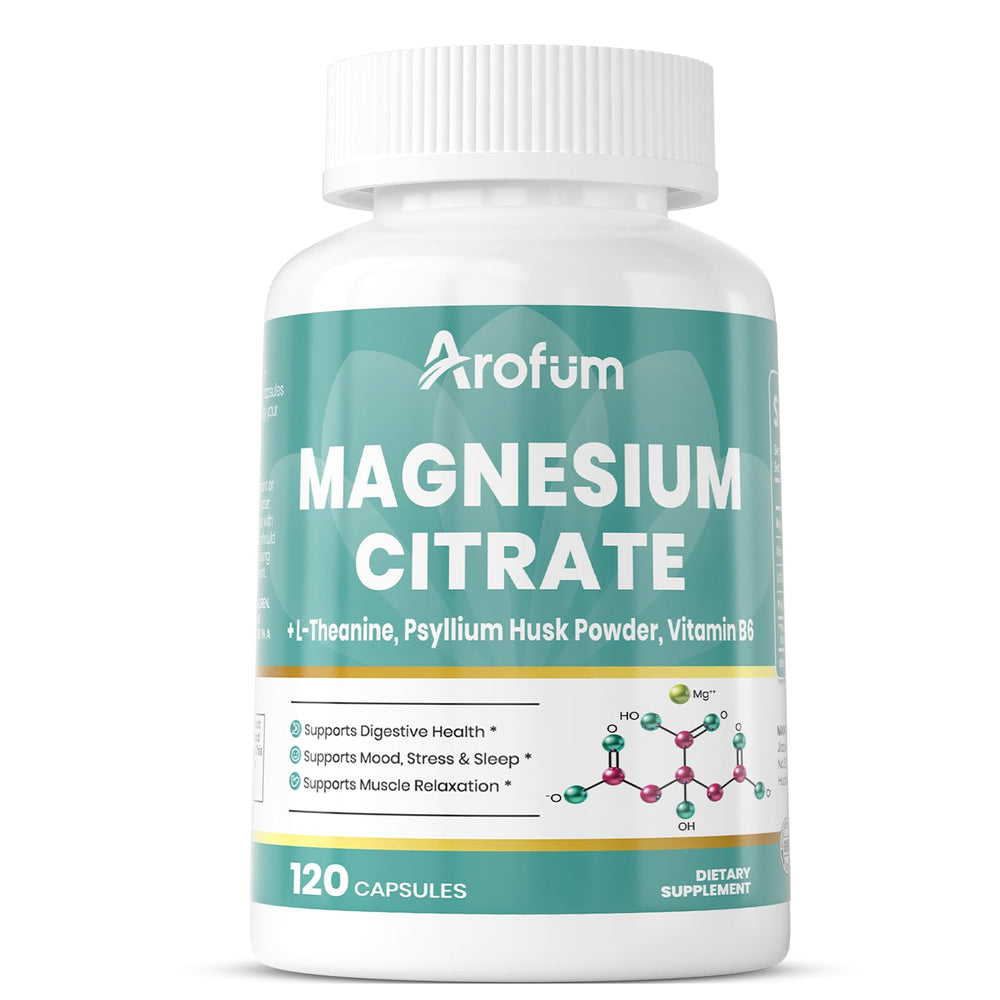 Arofum Magnesium Citrate bottle on white background