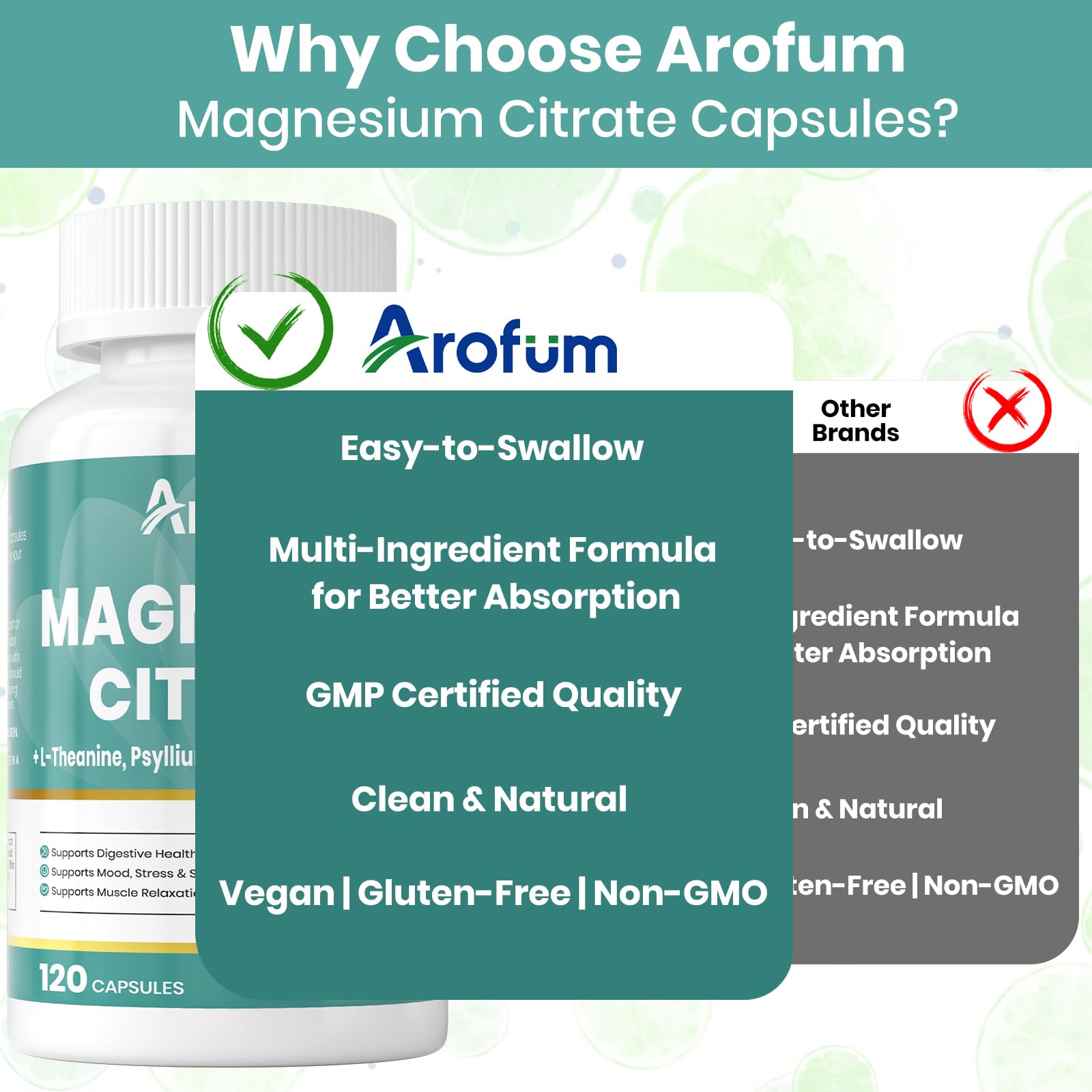 Three capsules displayed to illustrate daily dosage