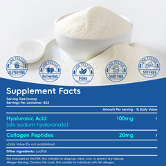 Fine hyaluronic acid powder dissolving in water for skincare use