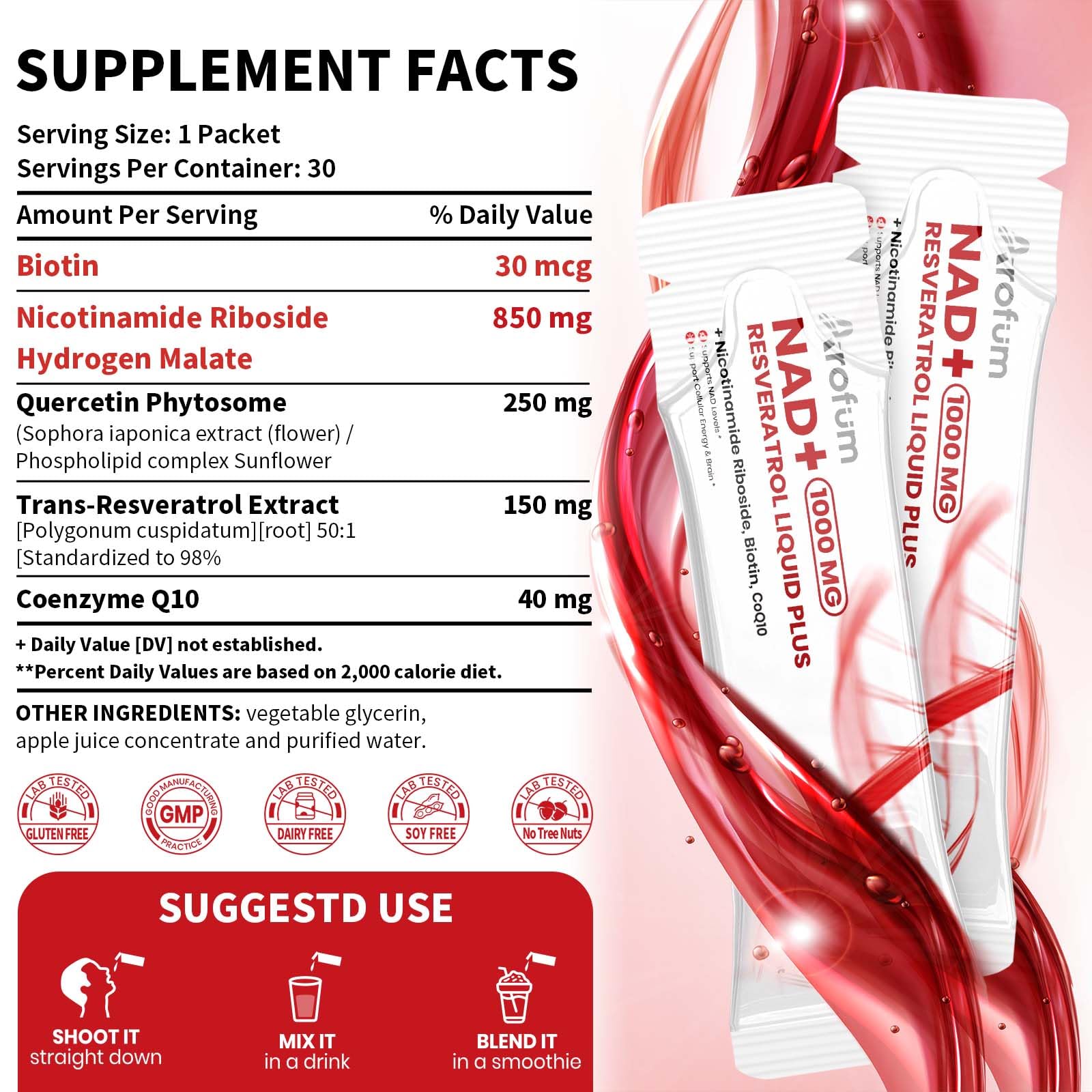 Arofum NAD+ Liquid 30 packets