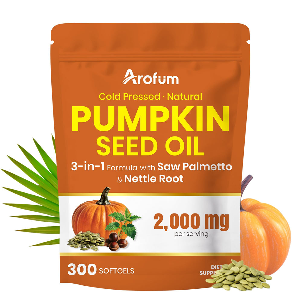 Arofum Pumpkin Seed Oil with Saw Palmetto & Nettle Root bottle
