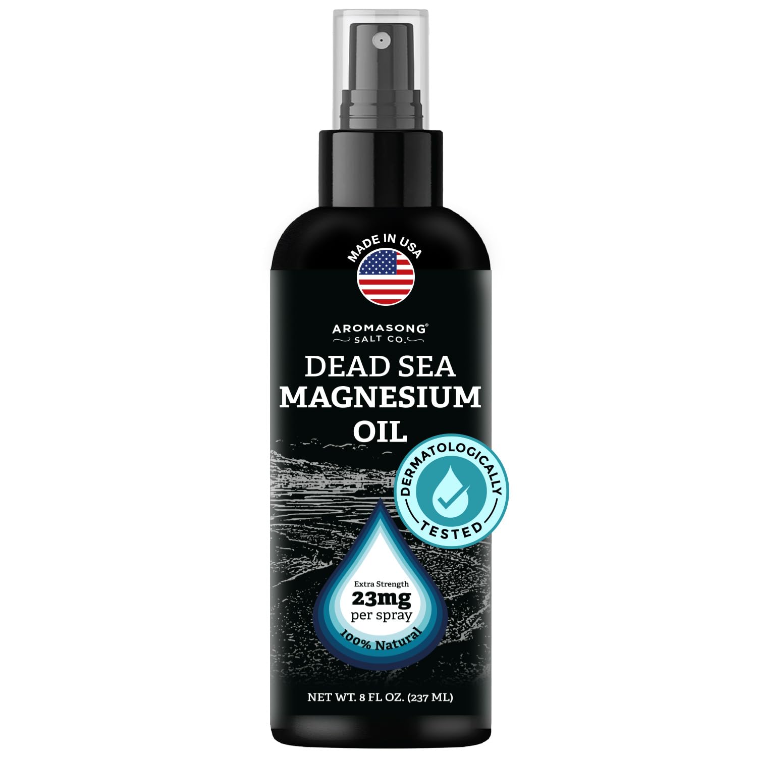 Aromasong Magnesium Spray 8oz bottle front view