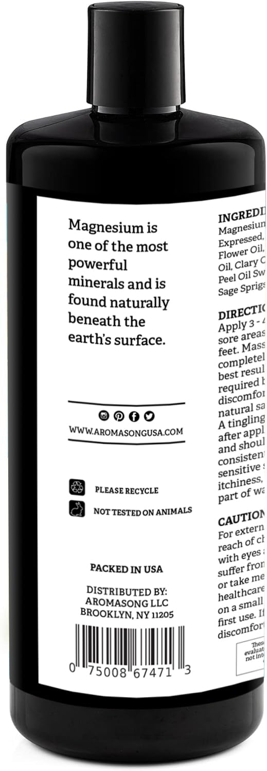 Magnesium spray applied to feet for leg relief