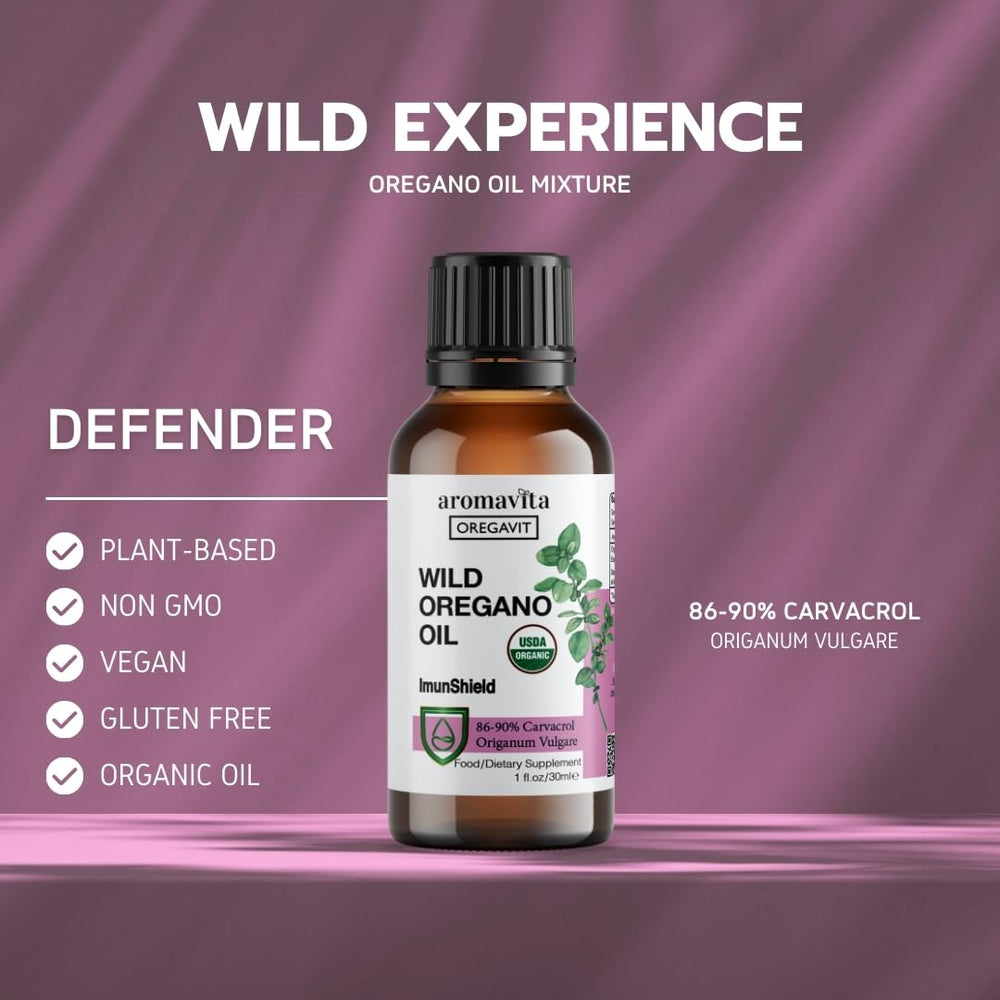 Badge indicating vegan, non-GMO, gluten-free formulation