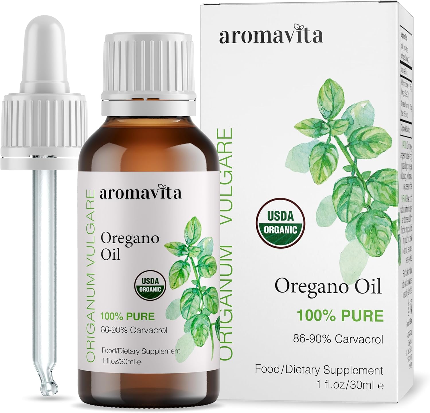 Bottle of Aromavita Oregano Oil 30ml, 100% pure Greek oregano