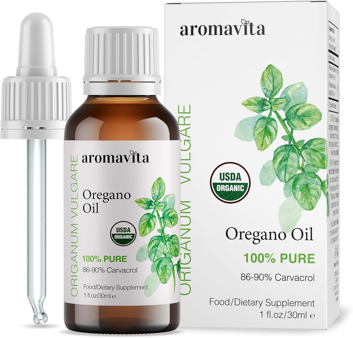 Bottle of Aromavita Oregano Oil 30ml, 100% pure Greek oregano