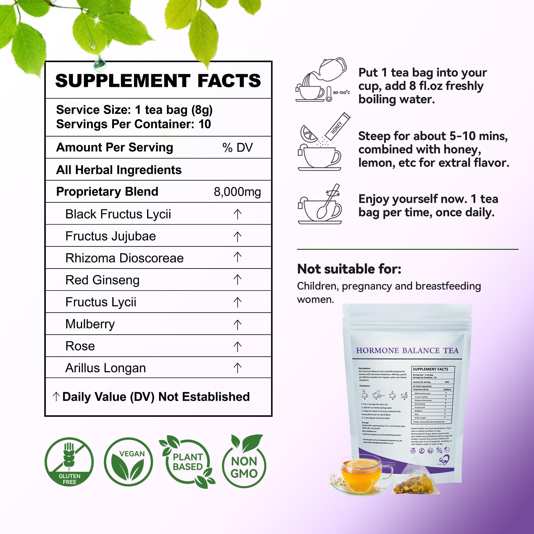 Serving Aromlife Hormone Balance Tea as part of daily routine