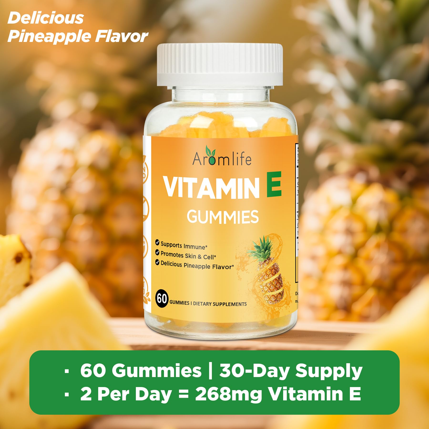 Two soft-chew gummies shown for texture