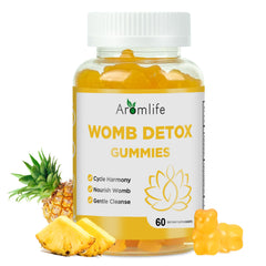 Aromlife Womb Detox Gummies pineapple flavor bottle
