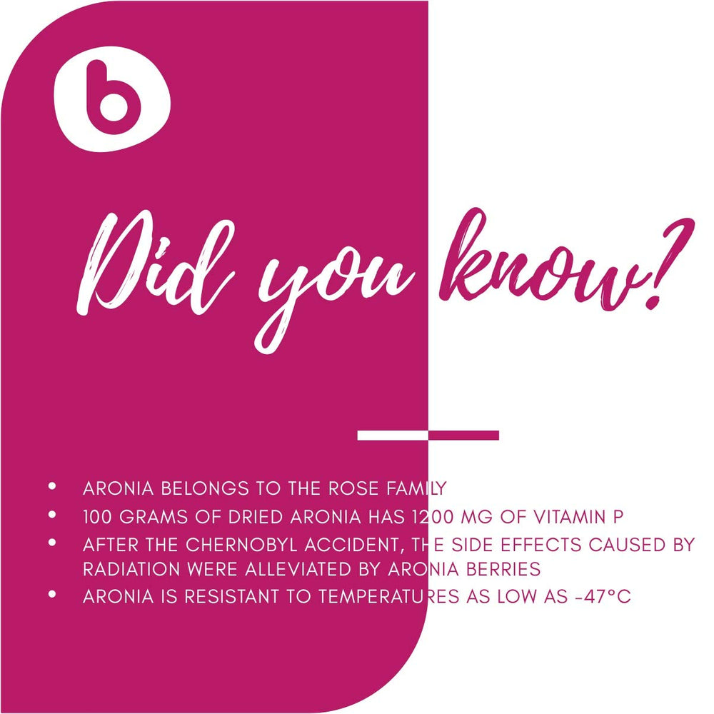 GMP-certified, non-GMO, gluten-free label on aronia powder