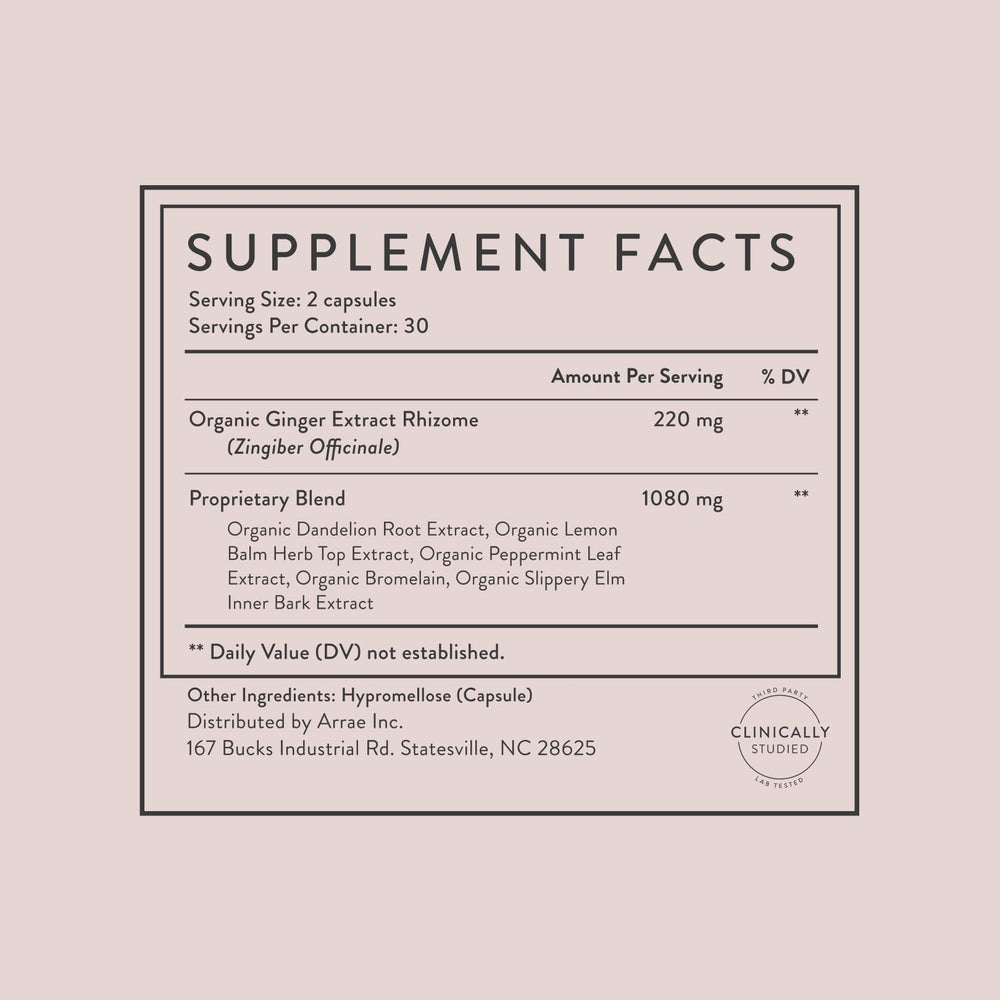 Illustration of 1-hour bloating relief concept