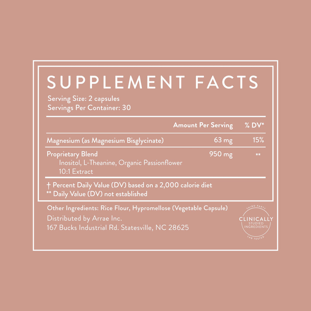 Packaging and branding for Arrae Calm Cortisol Manager