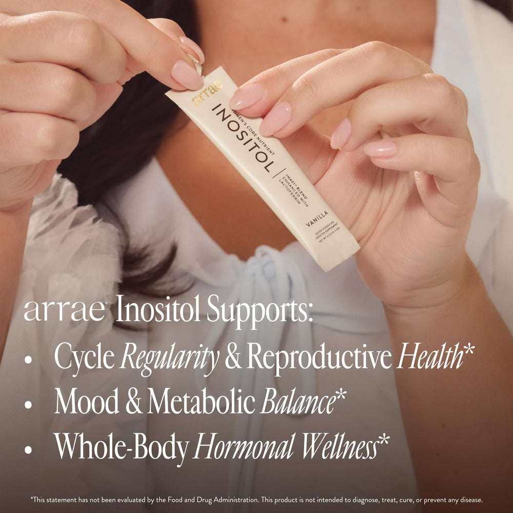 Arrae powder dissolving in mouth demonstrating instant use and on-the-go convenience