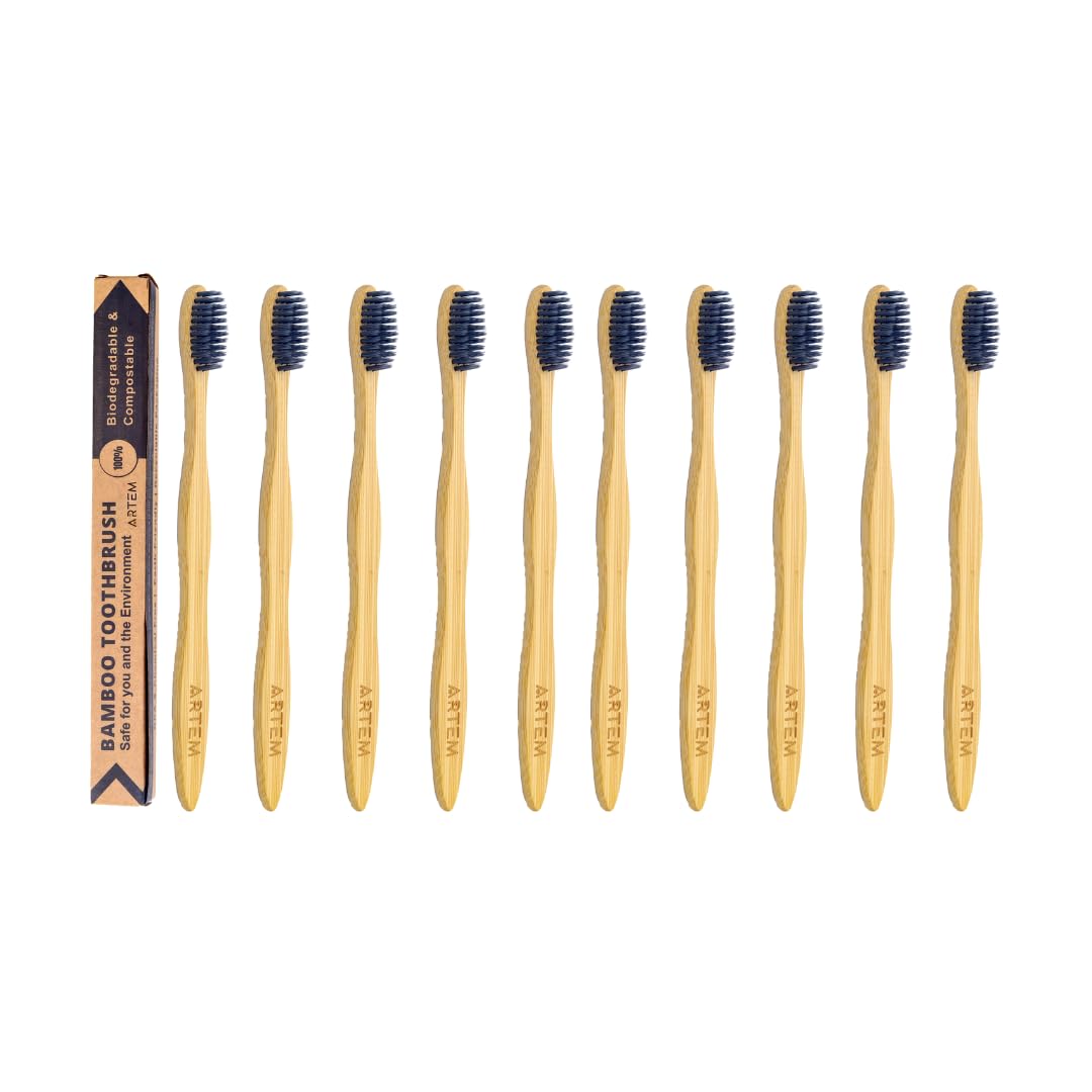 ARTEM Bamboo Toothbrush with soft bristles for adults and kids