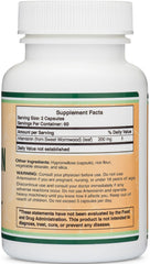 Artemisinin supplement highlighting gluten-free status