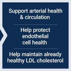 Arterial health and blood flow infographic