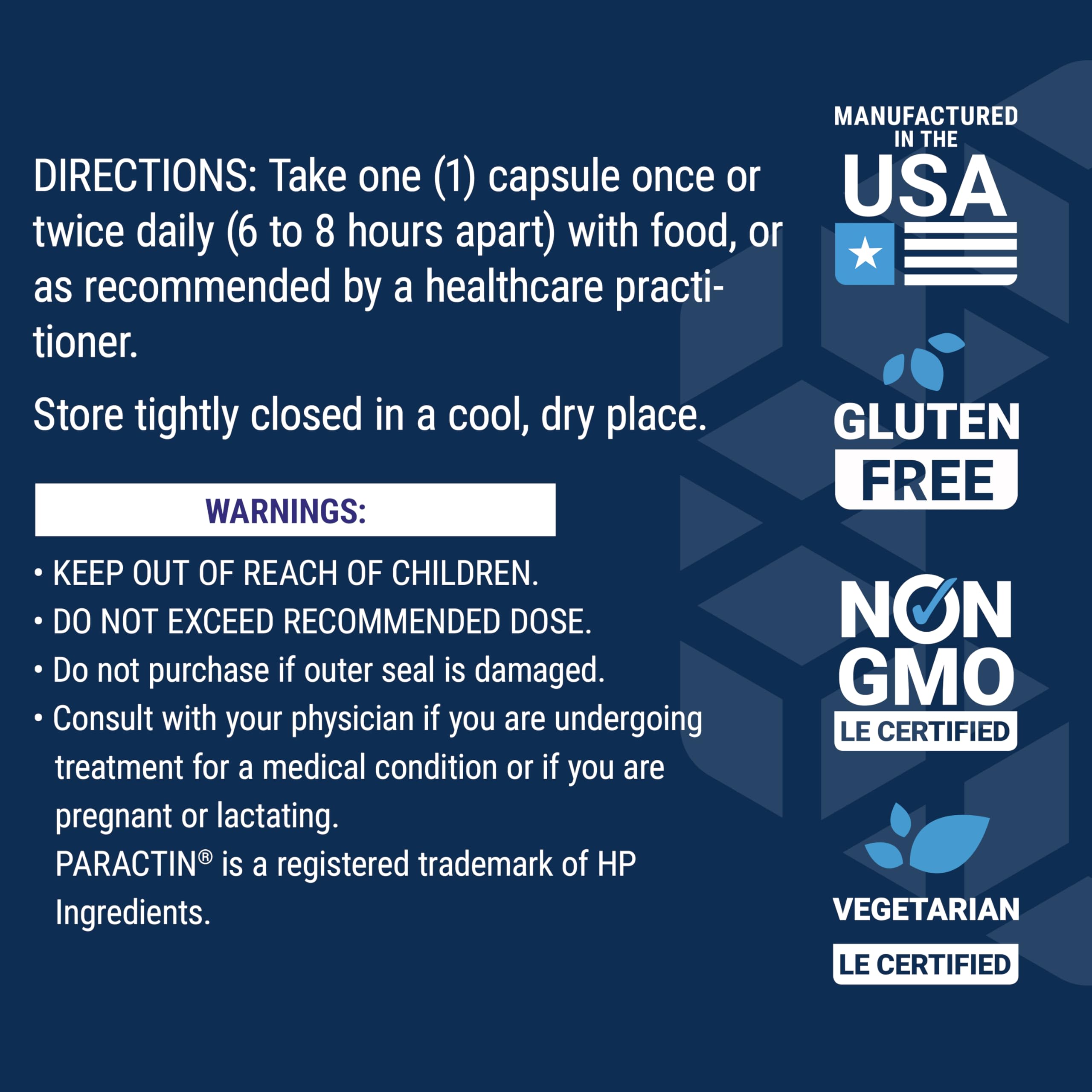 Non-GMO and USA-made certification icons on Arthro-Immune Joint Support packaging