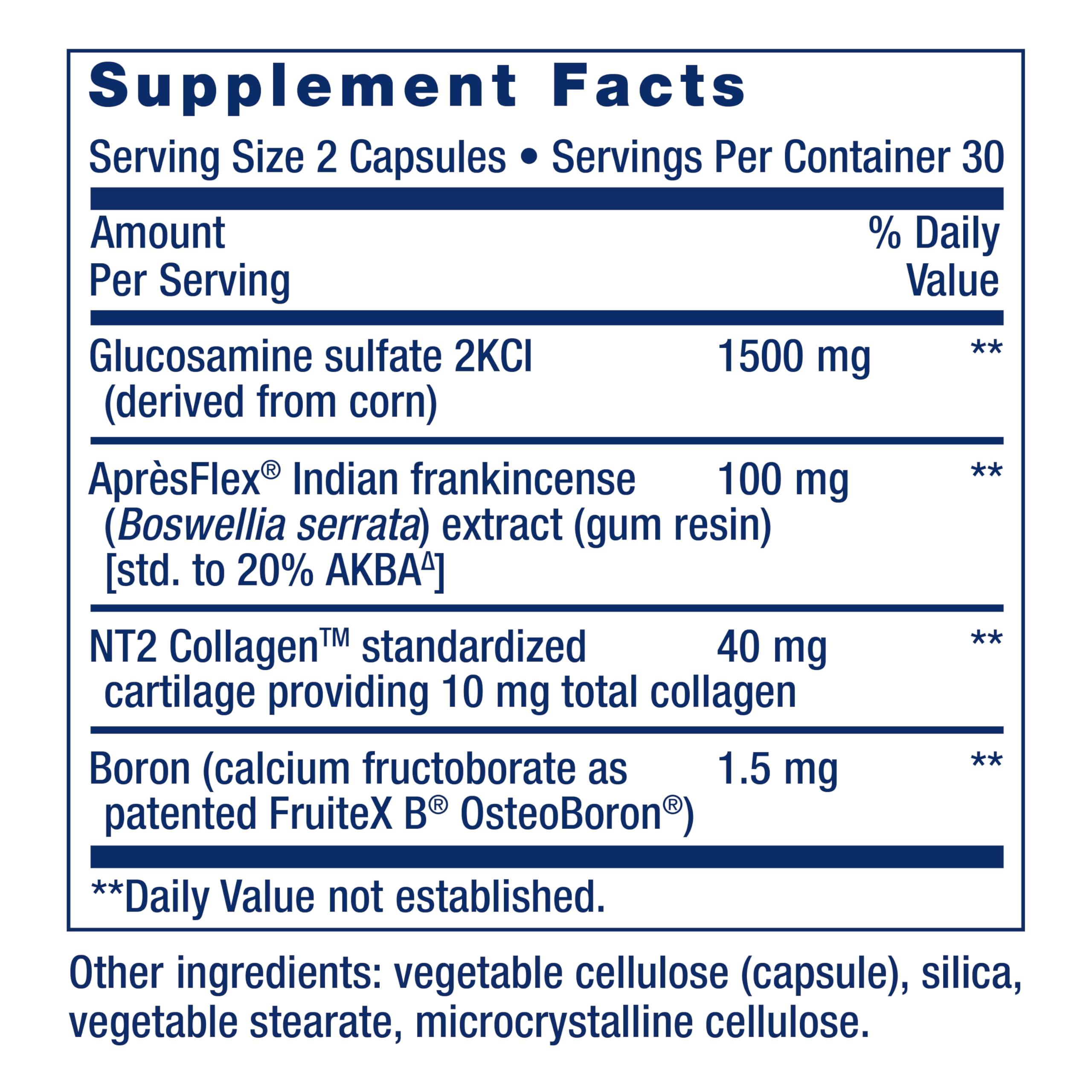 Type II collagen promoting joint health and comfort