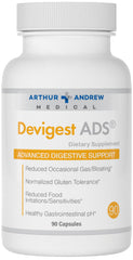 Arthur Andrew Medical Devigest ADS bottle with vegan broad-spectrum digestion support for meals