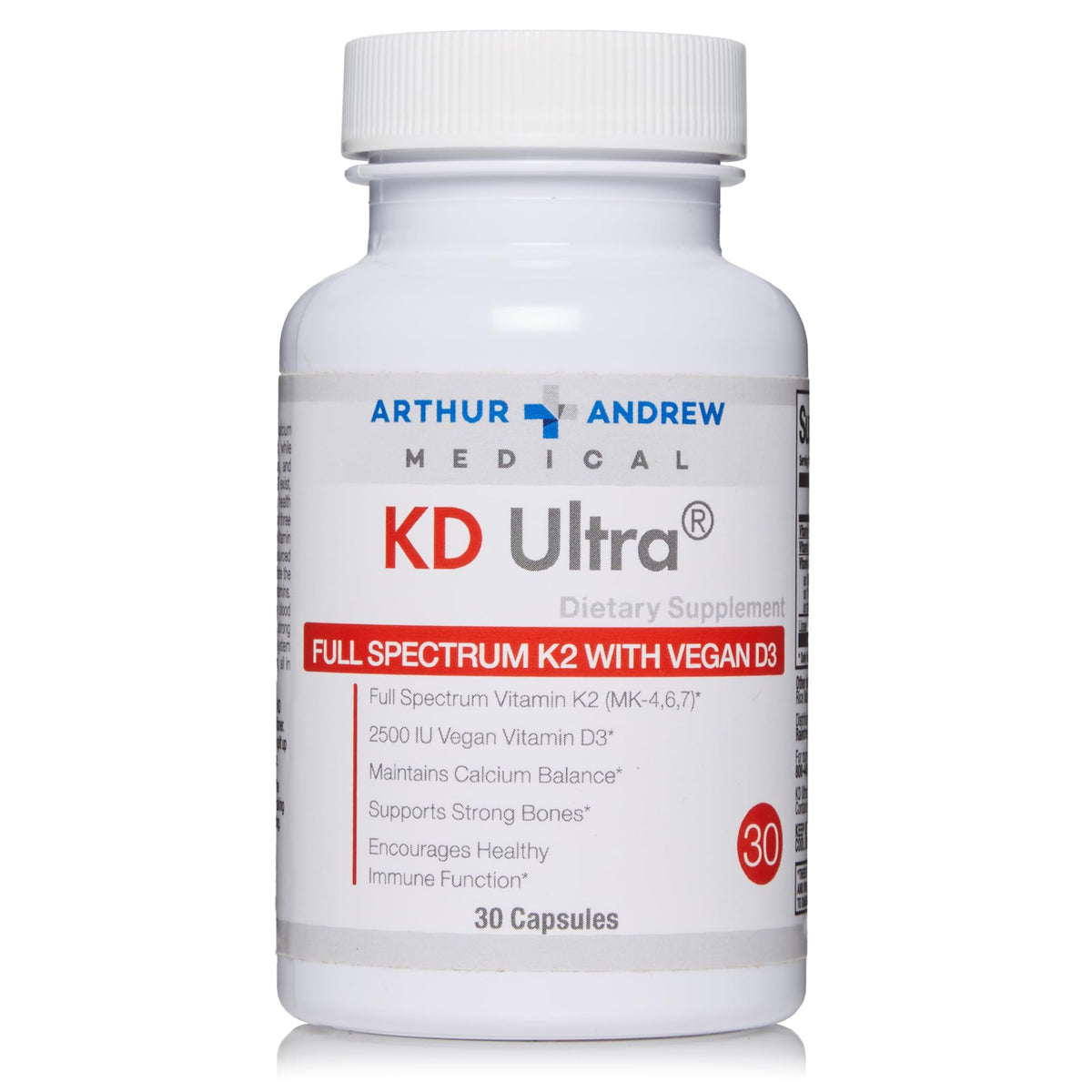 Front view of KD Ultra bottle