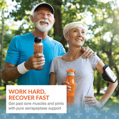 Serretia Serrapeptase capsules laid out