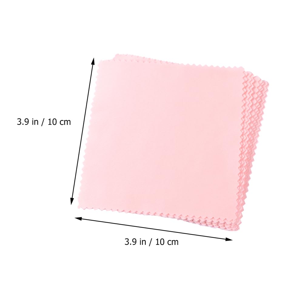 Pink microfiber cleaning cloth for glasses and lenses