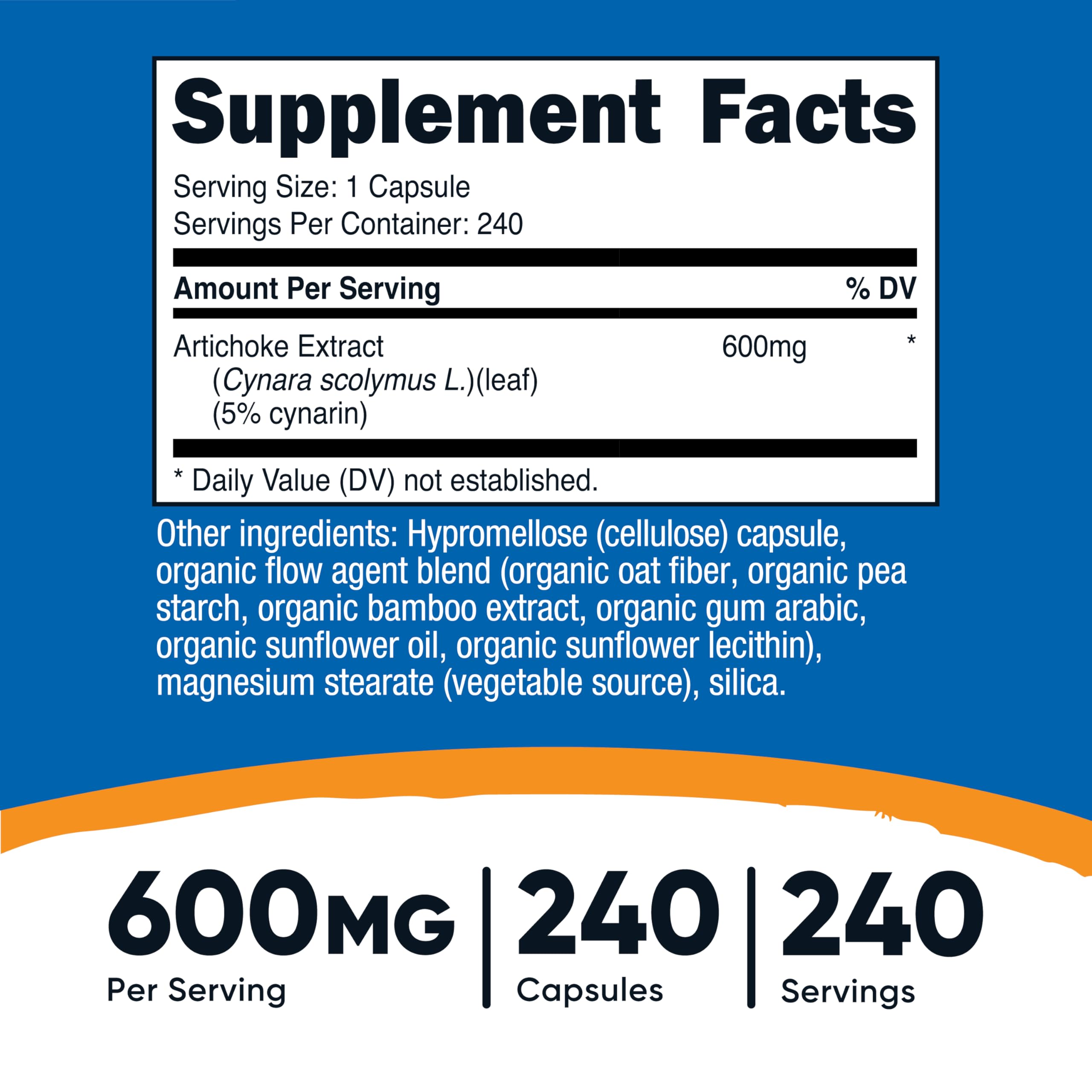Artichoke extract capsule standardized to 5% Cynarin