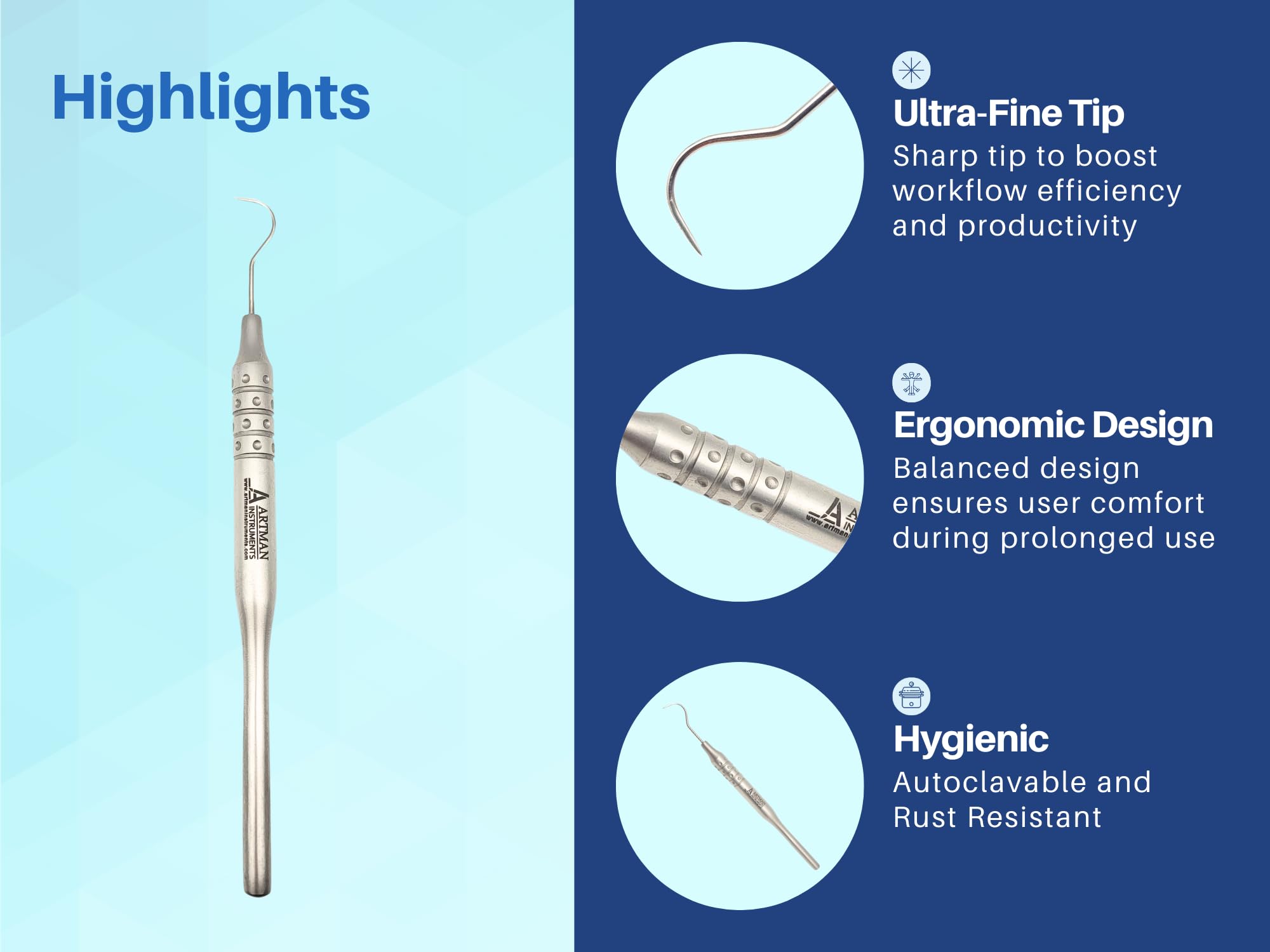 Color bands and braces being removed with ARTMAN tool