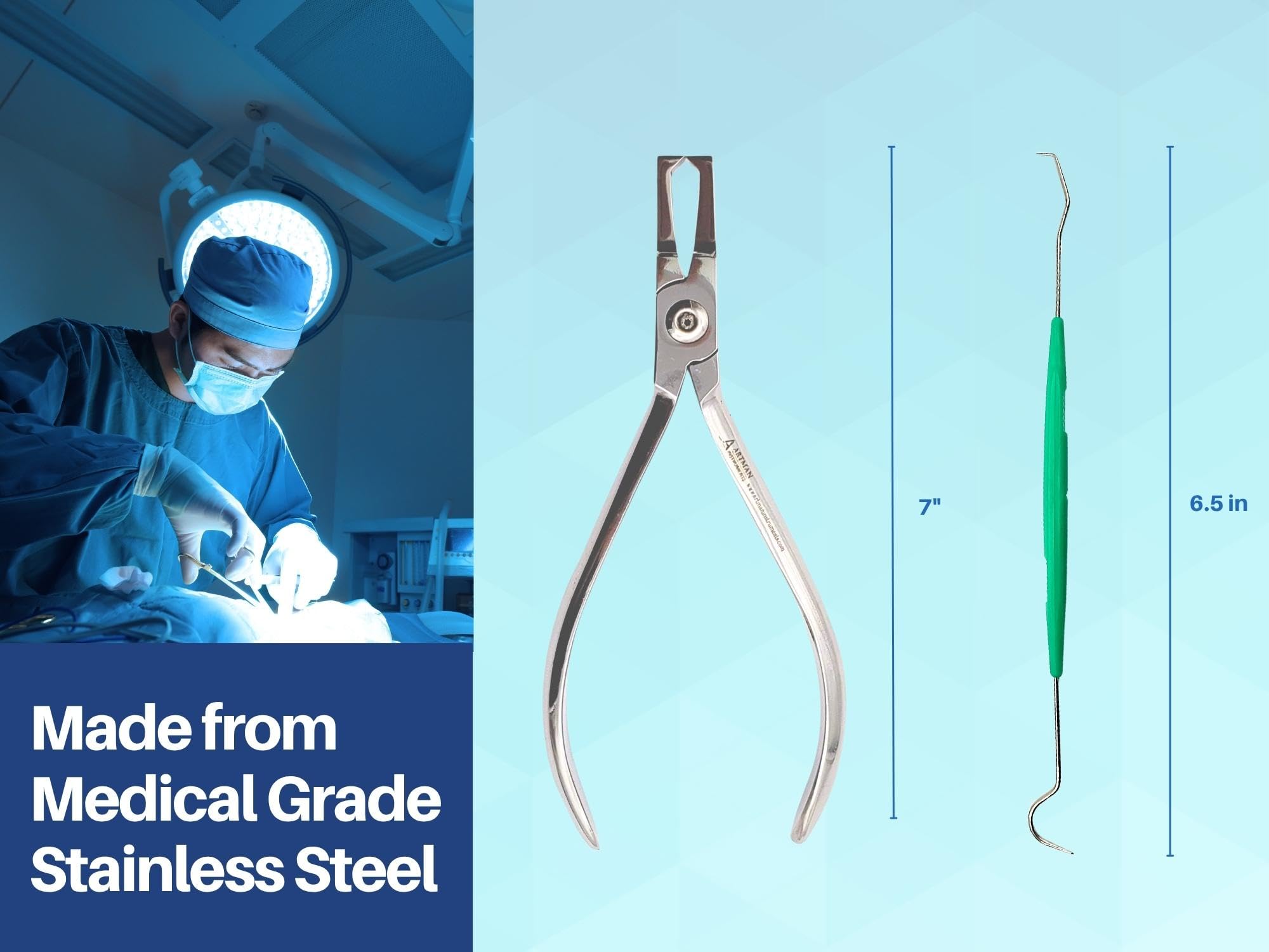 Ligature Tie Remover for braces in ARTMAN set