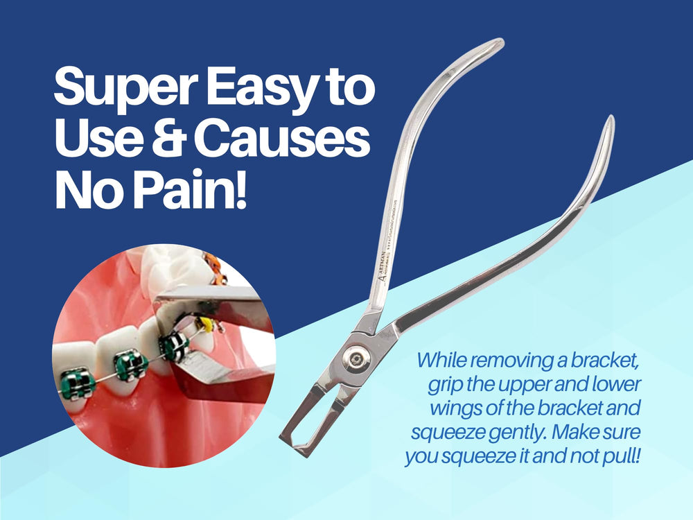 Compact 2-piece braces removal tool kit ready for use