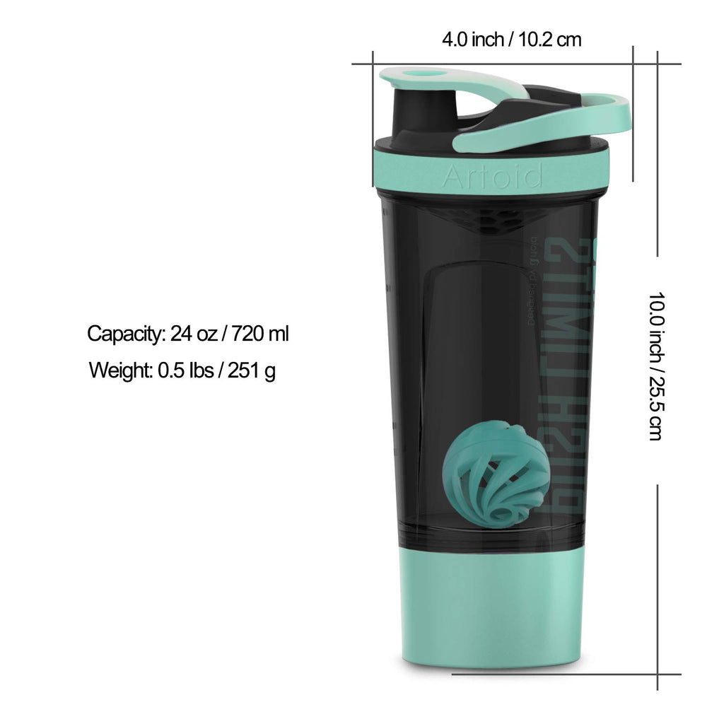 Artoid Mode BPA-free shaker in aqua green for safe daily hydration