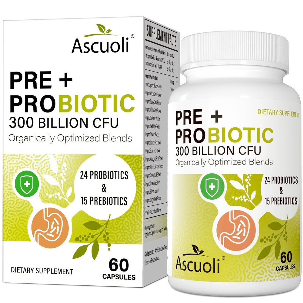 Ascuoli Probiotics for Women & Men – 60 Capsules bottle