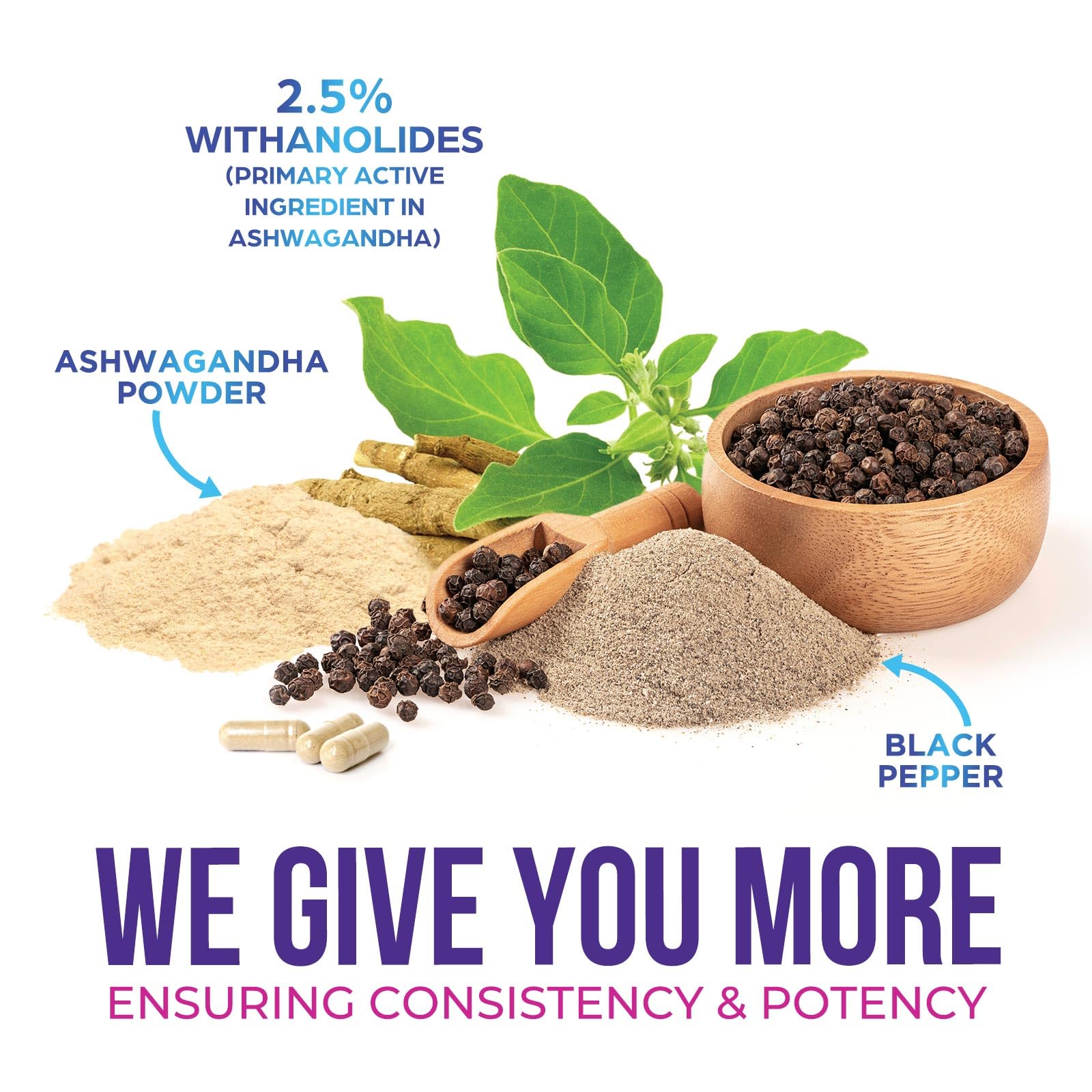 Bottle packaging showing 60 capsules per bottle