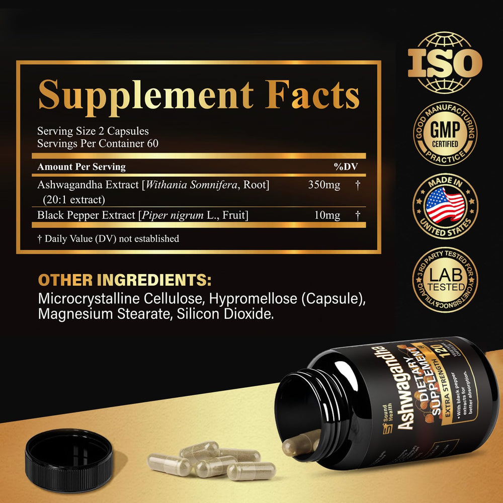 Ashwagandha powder product image showing 7000mg equivalent per serving