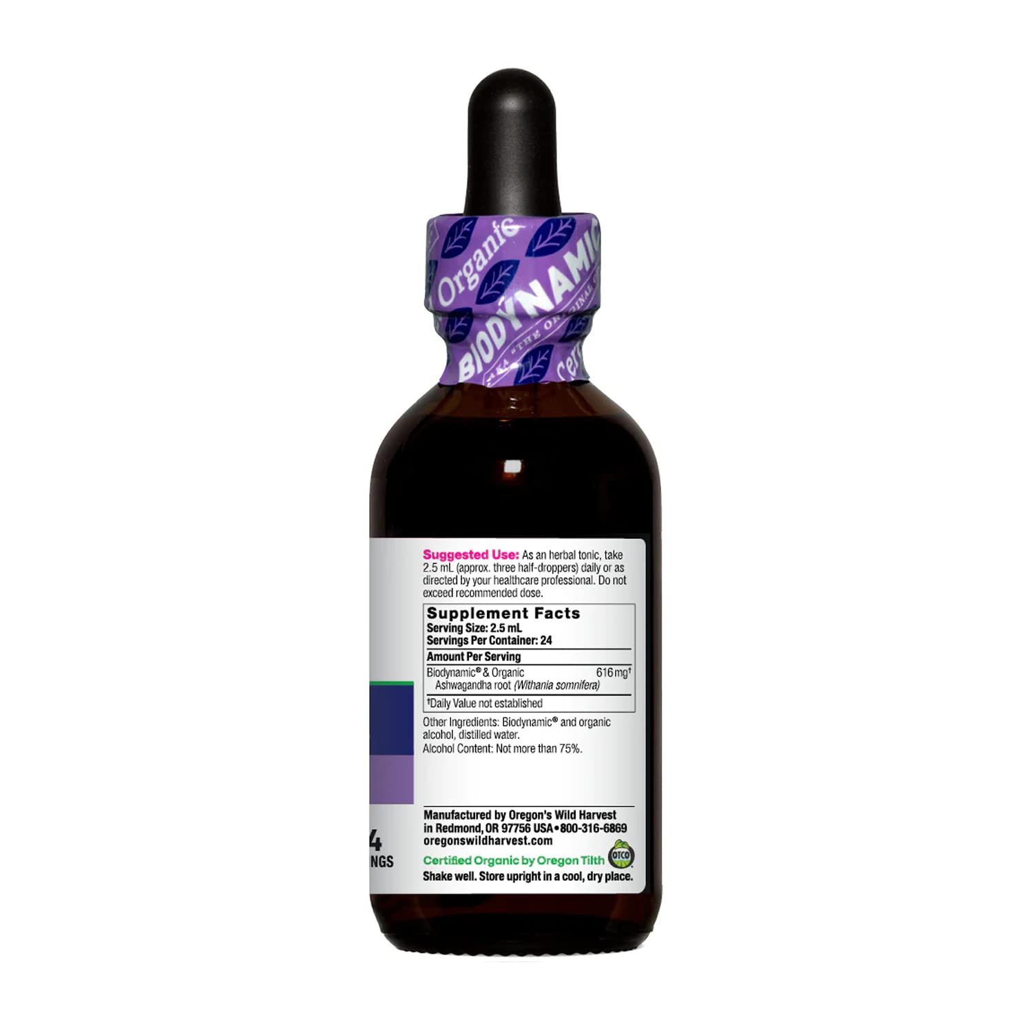 Close-up of biodynamic Ashwagandha roots