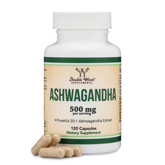 Ashwagandha capsules 120 count with 500mg 20:1 extract hero image