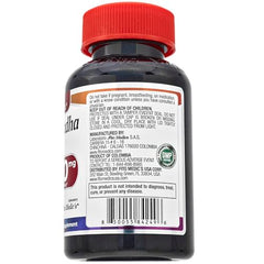 Side view of Ashwagandha capsules bottle