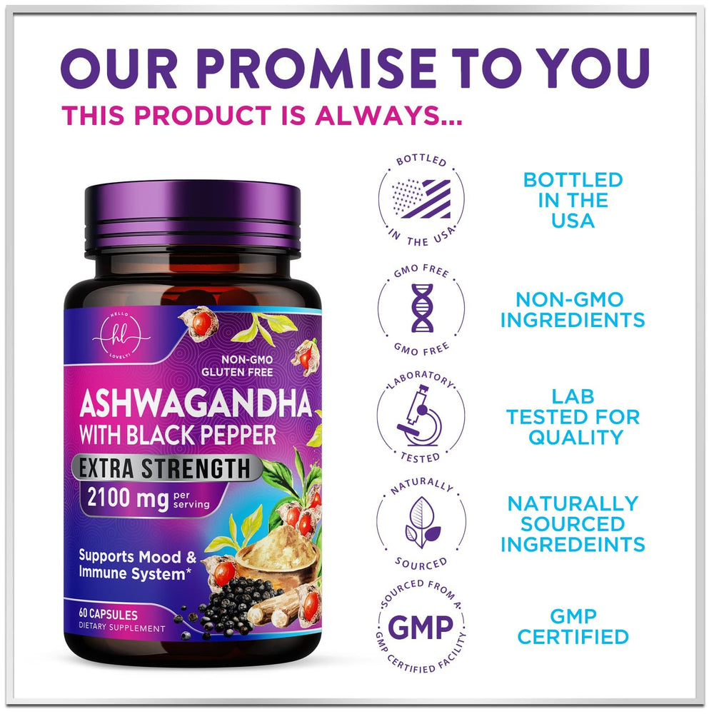 Ashwagandha capsules with black pepper for enhanced absorption