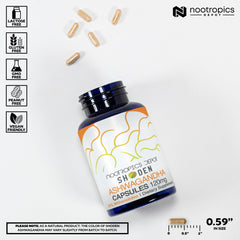Ashwagandha capsules promoting calm and relaxation