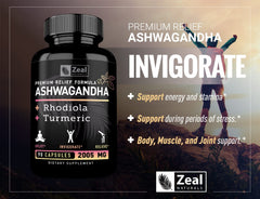 Capsules of Ashwagandha Complex for stress support and energy