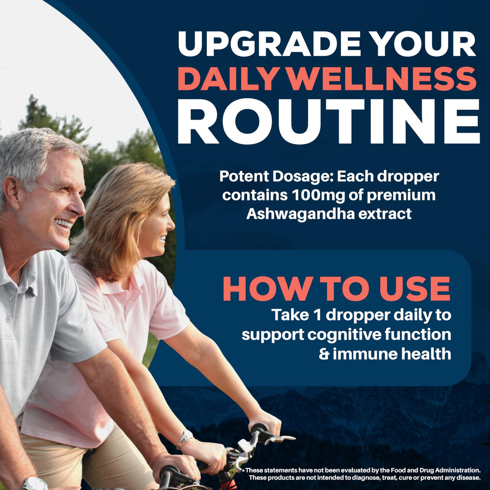 Person using Ashwagandha Drops daily for focus and calm
