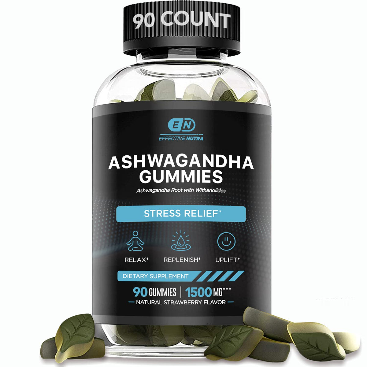 EFFECTIVE NUTRA Ashwagandha Gummies bottle front view