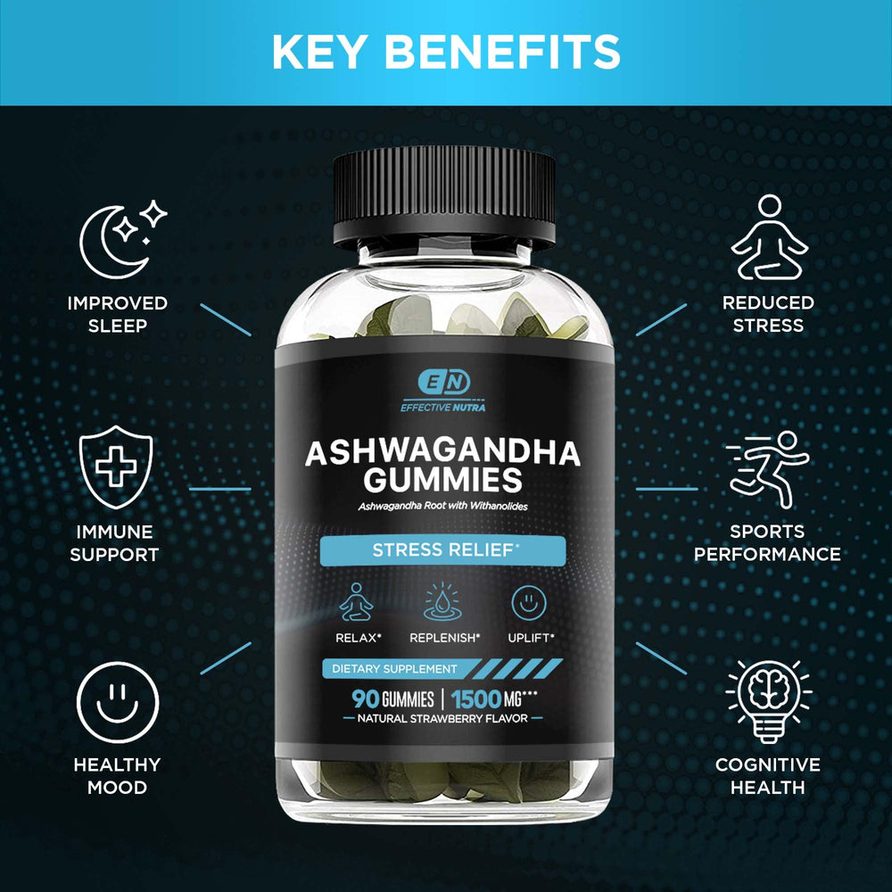 Ashwagandha Gummies 1500mg label close-up