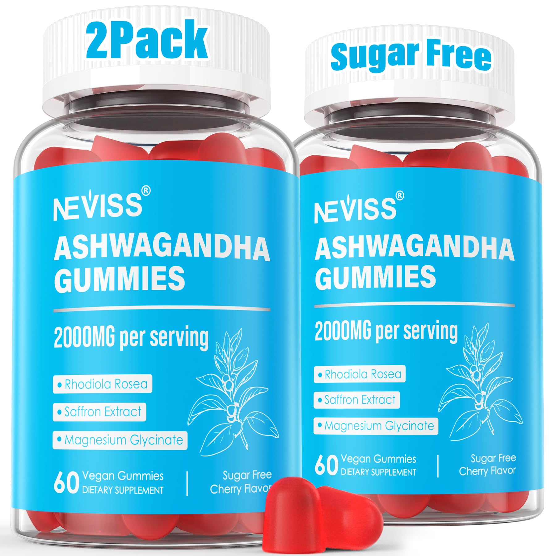 Ashwagandha Gummies 2000mg for Relaxation and Sleep Support